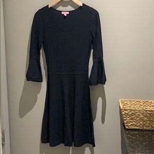 Lilly Pulitzer bell sleeve black dress